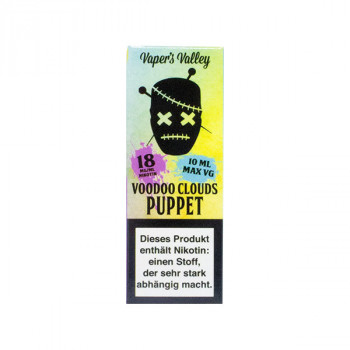 Voodoo Clouds E-Liquid 10ml Puppet 18mg Shot Voodoo Clouds E-Liquid 10ml Puppet 18mg Shot