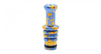 Splash Anodized Drip Tip Blau Gold Splash Anodized Drip Tip Blau Gold