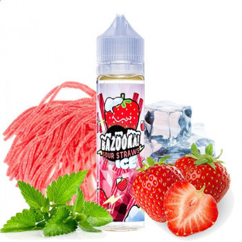 Strawberry ICE Sour Straws (50ml) Plus e Liquid by Bazooka Sour Straws Strawberry ICE Sour Straws (50ml) Plus e Liquid by Bazooka Sour Straws