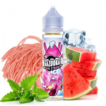 Watermelon ICE Sour Straws (50ml) Plus e Liquid by Bazooka Sour Straws Watermelon ICE Sour Straws (50ml) Plus e Liquid by Bazooka Sour Straws