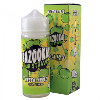 Green Apple 100ml Shortfill Liquid by Bazooka Sour Straws Green Apple 100ml Shortfill Liquid by Bazooka Sour Straws