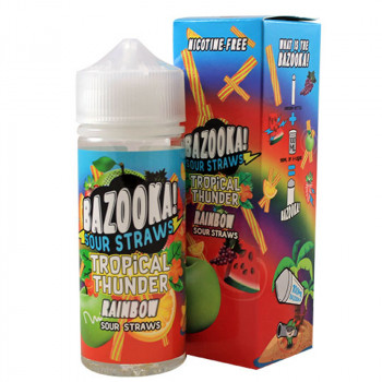 Tropical Thunder Rainbow 100ml Shortfill Liquid by Bazooka Sour Straws Tropical Thunder Rainbow 100ml Shortfill Liquid by Bazooka Sour Straws