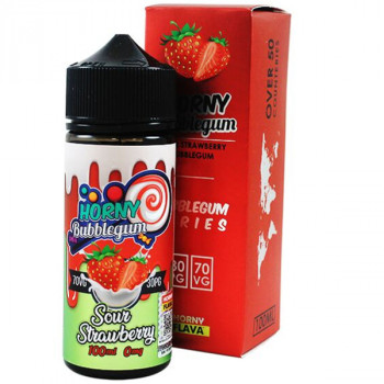 Sour Strawberry (100ml) Plus e Liquid by Horny Flava Bubblegum Series Sour Strawberry (100ml) Plus e Liquid by Horny Flava Bubblegum Series