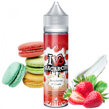 Strawberry & Cream (50ml) Plus e Liquid by I VG Macarons Strawberry & Cream (50ml) Plus e Liquid by I VG Macarons