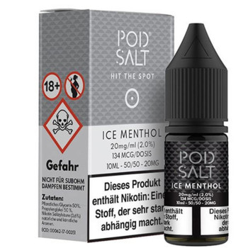 Ice Menthol 20mg 10ml Liquid by Pod Salt Ice Menthol 20mg 10ml Liquid by Pod Salt