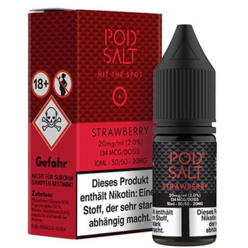 Strawberry 20mg 10ml Liquid by Pod Salt Strawberry 20mg 10ml Liquid by Pod Salt