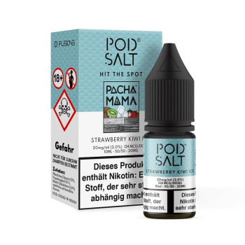 Pacha Mama Strawberry Kiwi Ice 20mg 10ml Liquid by Pod Salt Pacha Mama Strawberry Kiwi Ice 20mg 10ml Liquid by Pod Salt