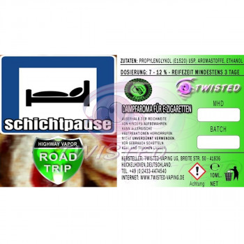 Schichtpause 10ml Aroma by Twisted Vaping Schichtpause 10ml Aroma by Twisted Vaping