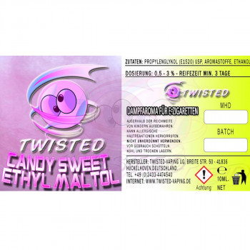 Candy Sweet Ethyl Maltol 10ml Aroma by Twisted Vaping Candy Sweet Ethyl Maltol 10ml Aroma by Twisted Vaping