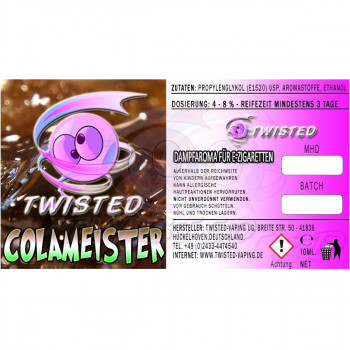 Colameister 10ml Aroma by Twisted Vaping Colameister 10ml Aroma by Twisted Vaping