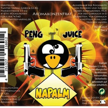 Napalm 20ml Bottlefill Aroma Peng Juice Serie by Twisted Vaping Napalm 20ml Bottlefill Aroma Peng Juice Serie by Twisted Vaping
