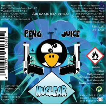 Nuclear 20ml Bottlefill Aroma Peng Juice Serie by Twisted Vaping Nuclear 20ml Bottlefill Aroma Peng Juice Serie by Twisted Vaping