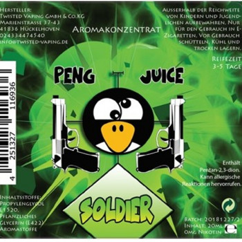 Soldier 20ml Bottlefill Aroma Peng Juice Serie by Twisted Vaping Soldier 20ml Bottlefill Aroma Peng Juice Serie by Twisted Vaping