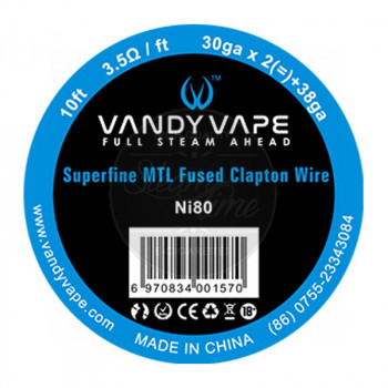 VandyVape Superfine MTL Ni80 Fused Clapton Wire (2,63€/1m) VandyVape Superfine MTL Ni80 Fused Clapton Wire (2,63€/1m)