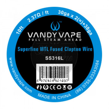 VandyVape Superfine MTL SS316L Fused Clapton Wire (2,63€/1m) VandyVape Superfine MTL SS316L Fused Clapton Wire (2,63€/1m)