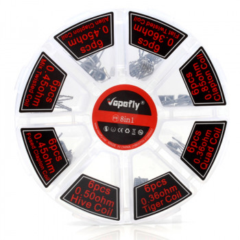 8 in 1 Prebuilt Coil Box 48 Stück by Vapefly 8 in 1 Prebuilt Coil Box 48 Stück by Vapefly
