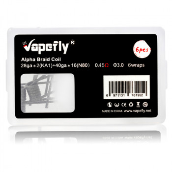 Alpha Braid Prebuilt Coil 6 Stück by Vapefly Alpha Braid Prebuilt Coil 6 Stück by Vapefly