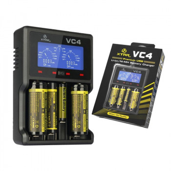 Xtar VC4 - Ladegerät für Li-Ion 3,6V - 3,7V mit USB Kabel Xtar VC4 - Ladegerät für Li-Ion 3,6V - 3,7V mit USB Kabel