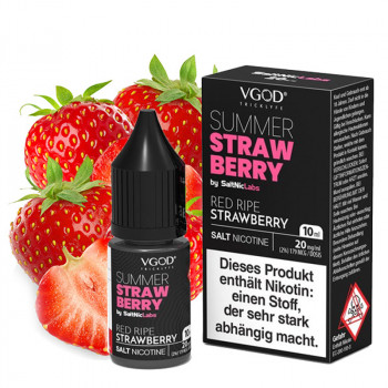 Summer Strawberry Saltnic 20mg 10ml NicSalt Liquid by VGOD Summer Strawberry Saltnic 20mg 10ml NicSalt Liquid by VGOD