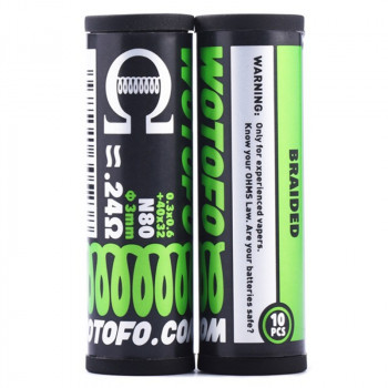 Wotofo Braided Prebuilt Wire 10er Pack Fertigwickelung Wotofo Braided Prebuilt Wire 10er Pack Fertigwickelung