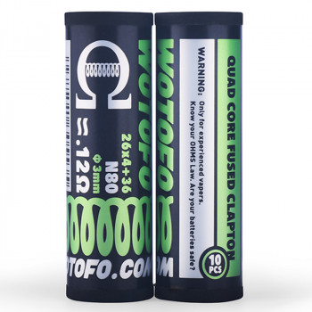 Wotofo Quad Core Fused Clapton Prebuilt Wire 0,12 Ohm 10er Pack Fertigwickelung Wotofo Quad Core Fused Clapton Prebuilt Wire 0,12 Ohm 10er Pack Fertigwickelung