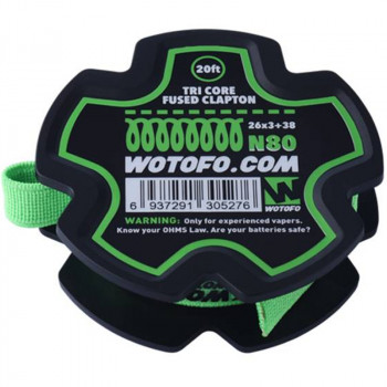 Wotofo Tri Core Fused Clapton Wire 20 feet/spool Wickeldraht Wotofo Tri Core Fused Clapton Wire 20 feet/spool Wickeldraht