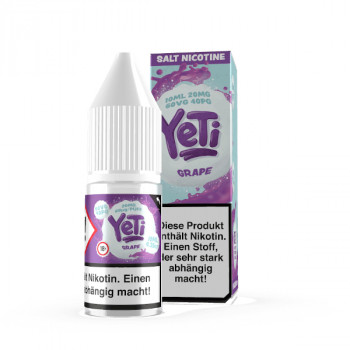 Grape 10ml 20mg Nic Salt Liquid by Yeti Grape 10ml 20mg Nic Salt Liquid by Yeti