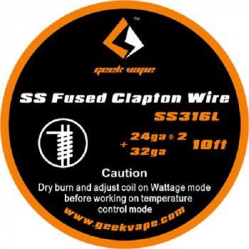 GeekVape Fused Clapton SS316L 24*2 + 32GA (3,30€/1m) GeekVape Fused Clapton SS316L 24*2 + 32GA (3,30€/1m)