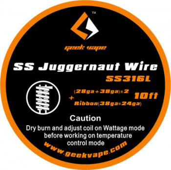 GeekVape Juggernaut SS316L Wickeldraht (3,30€/1m) GeekVape Juggernaut SS316L Wickeldraht (3,30€/1m)